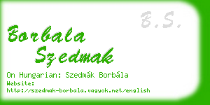 borbala szedmak business card